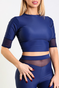 Top velo blu